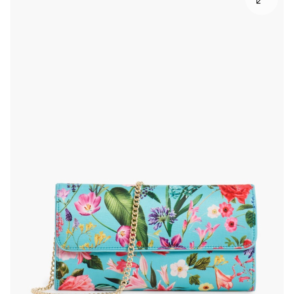 Talbots Floral Blue Clutch Bag